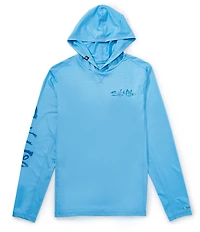 Salt Life Upwell Long Sleeve SLX Vapor Performance Perforated Mesh Hoodie