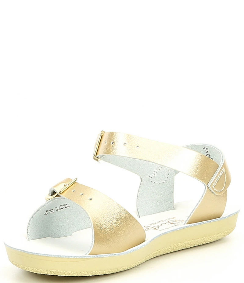 Saltwater Sandals by Hoy Girls' Sun-San Surfer Water Friendly Leather Alternative Closure Sandals (Youth)