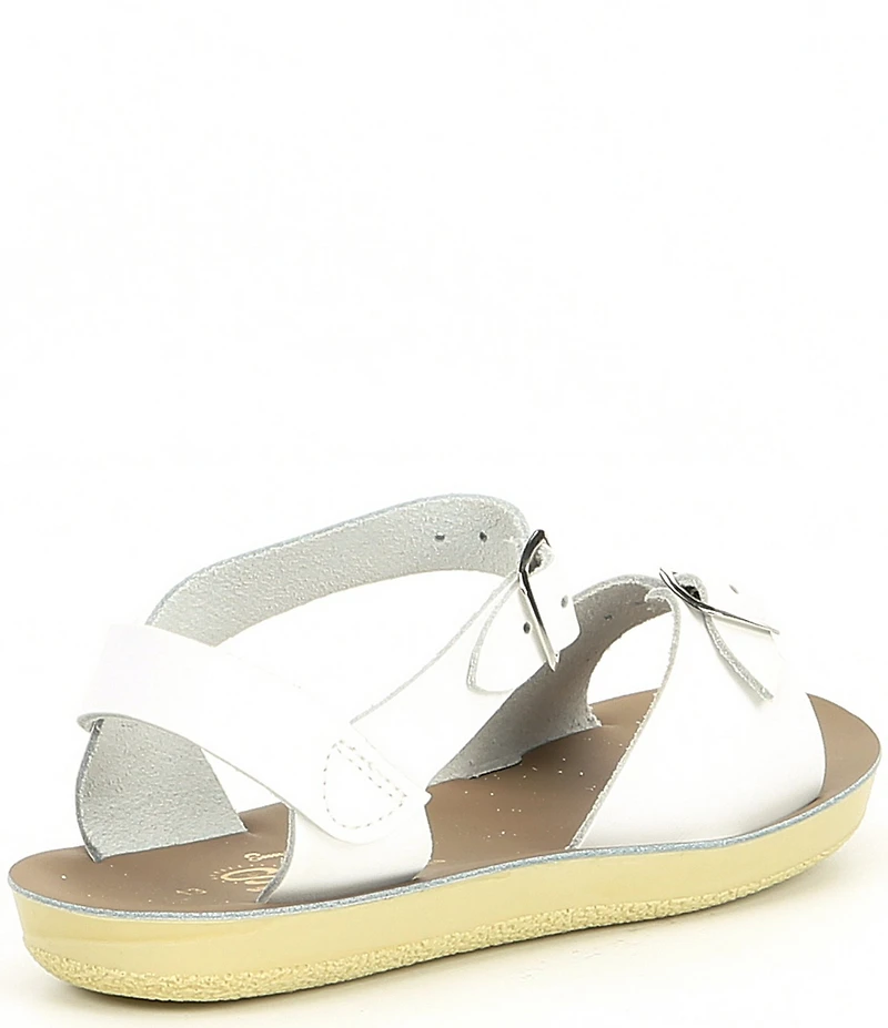Saltwater Sandals by Hoy Girls' Sun-San Surfer Water Friendly Leather Alternative Closure Sandals (Youth)