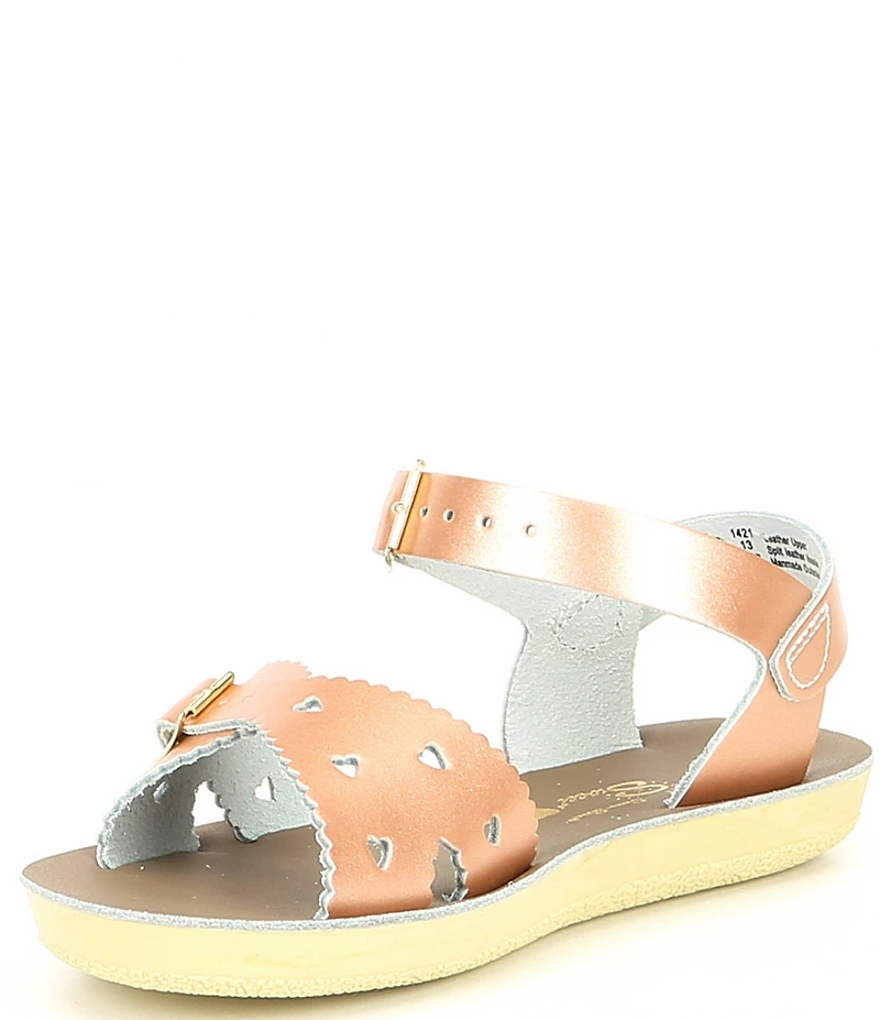 Saltwater Sandals by Hoy Girls' Sun-San Sweetheart Water Friendly Leather Sandals (Toddler)