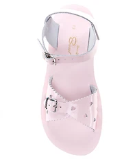 Saltwater Sandals by Hoy Girls' Sun-San Sweetheart Water Friendly Leather Sandals (Toddler)
