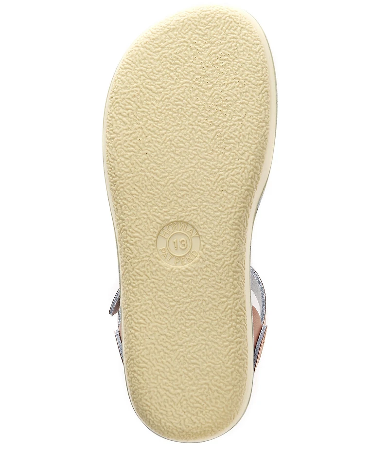 Saltwater Sandals by Hoy Girls' Surfer Water Friendly Leather Alternative Closure Sandals (Youth)