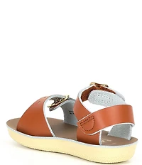 Saltwater Sandals by Hoy Girls' Surfer Water Friendly Leather Alternative Closure Sandals (Infant)