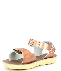 Saltwater Sandals by Hoy Girls' Surfer Water Friendly Leather Alternative Closure Sandals (Infant)