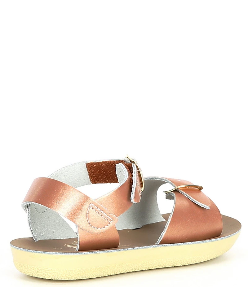Saltwater Sandals by Hoy Girls' Surfer Water Friendly Leather Alternative Closure Sandals (Toddler)