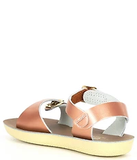 Saltwater Sandals by Hoy Girls' Surfer Water Friendly Leather Alternative Closure Sandals (Toddler)