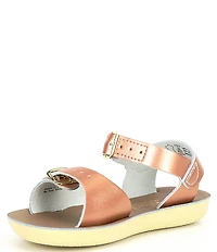 Saltwater Sandals by Hoy Girls' Surfer Water Friendly Leather Alternative Closure Sandals (Toddler)