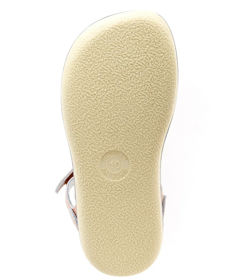 Saltwater Sandals by Hoy Girls' Surfer Water Friendly Leather Alternative Closure Sandals (Toddler)
