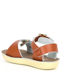 Saltwater Sandals by Hoy Girls' Surfer Water Friendly Leather Alternative Closure Sandals (Toddler)