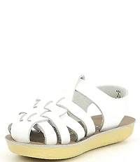 Saltwater Sandals by Hoy Kids' Sailor Water Friendly Leather Fisherman Sandal Crib Shoes (Infant)