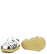 Saltwater Sandals by Hoy Kids' Sailor Water Friendly Leather Fisherman Sandal Crib Shoes (Infant)