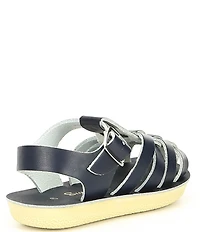 Saltwater Sandals by Hoy Kids' Sailor Water Friendly Leather Fisherman Sandal Crib Shoes (Infant)