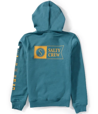 Salty Crew Big Boys Long Sleeve Alpha Coloblock Block Boys Fleece Hoodie