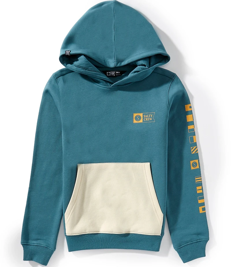 Salty Crew Big Boys Long Sleeve Alpha Coloblock Block Boys Fleece Hoodie