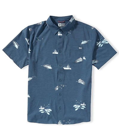 Salty Crew Breezer Printed Short Sleeve Woven Shirt