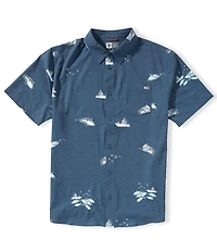 Salty Crew Breezer Printed Short Sleeve Woven Shirt