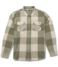 Salty Crew Daybreak Long Sleeve Layered Plaid Flannel Shirt