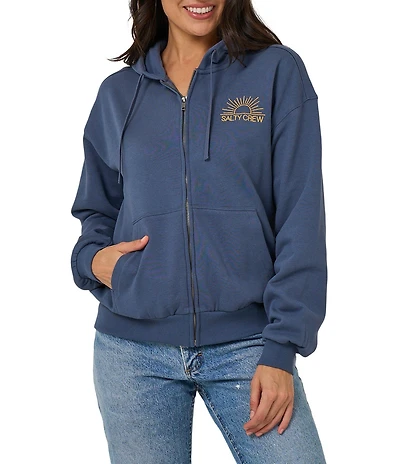 Salty Crew First Place Long Sleeve Fleece Hooded Jacket