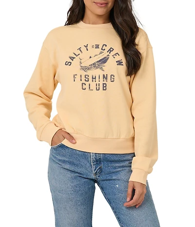 Salty Crew Fishing Club Long Sleeve Fleece Sweatshirt