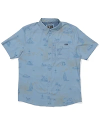 Salty Crew Flagship Printed Short Sleeve Woven Shirt