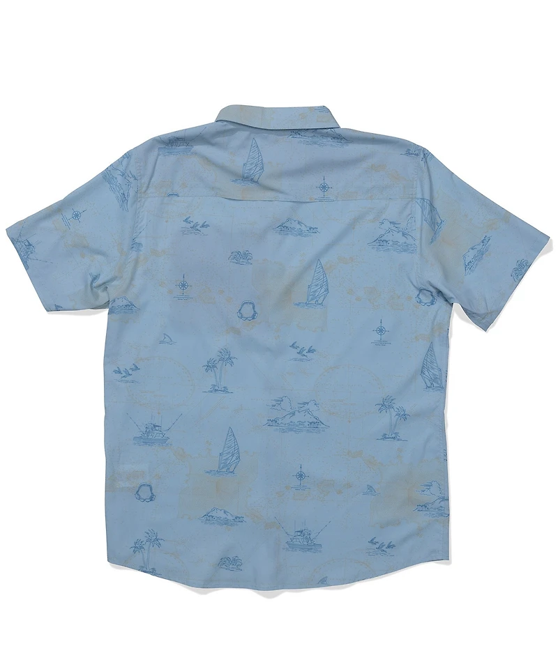 Salty Crew Flagship Printed Short Sleeve Woven Shirt