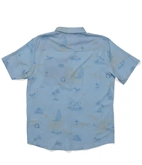 Salty Crew Flagship Printed Short Sleeve Woven Shirt