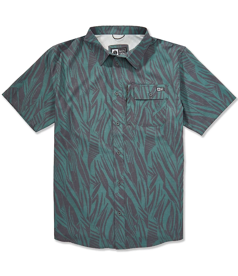 Salty Crew Flagship Printed Short Sleeve Woven Shirt