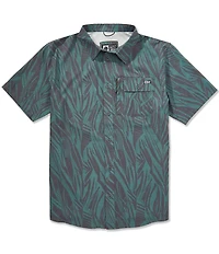 Salty Crew Flagship Printed Short Sleeve Woven Shirt