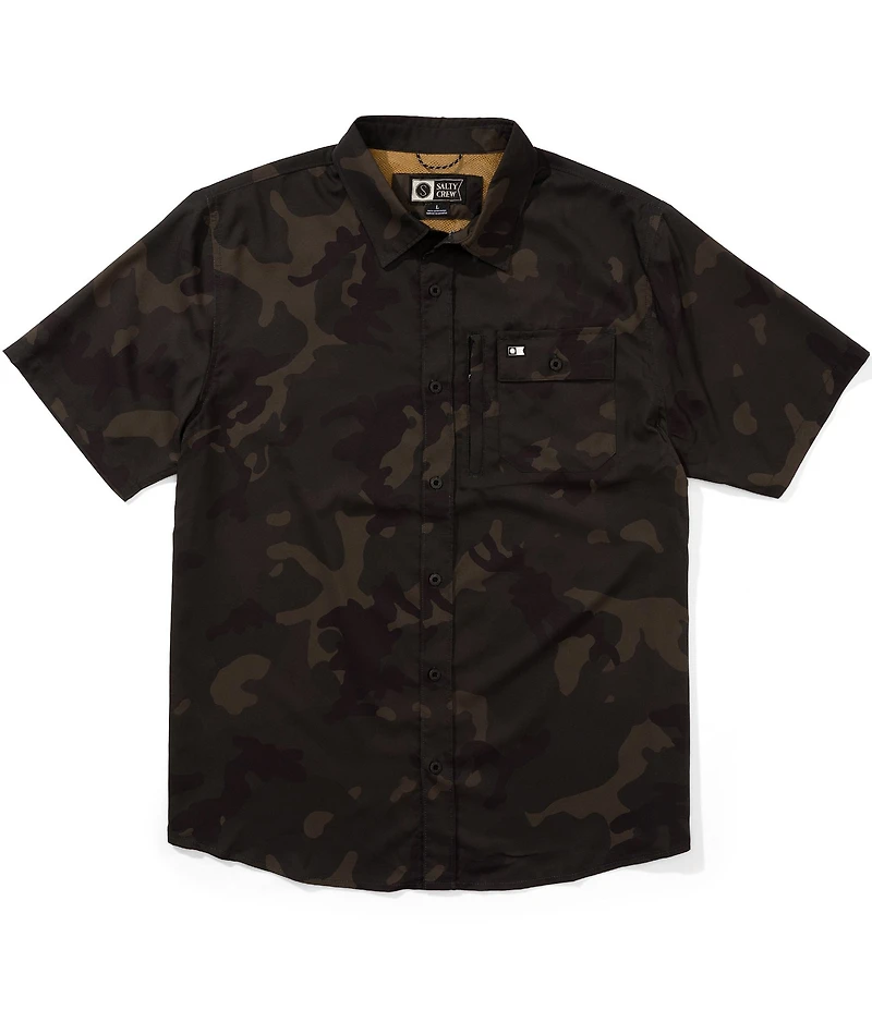 Salty Crew Flagship Short Sleeve Printed Technical Woven Shirt