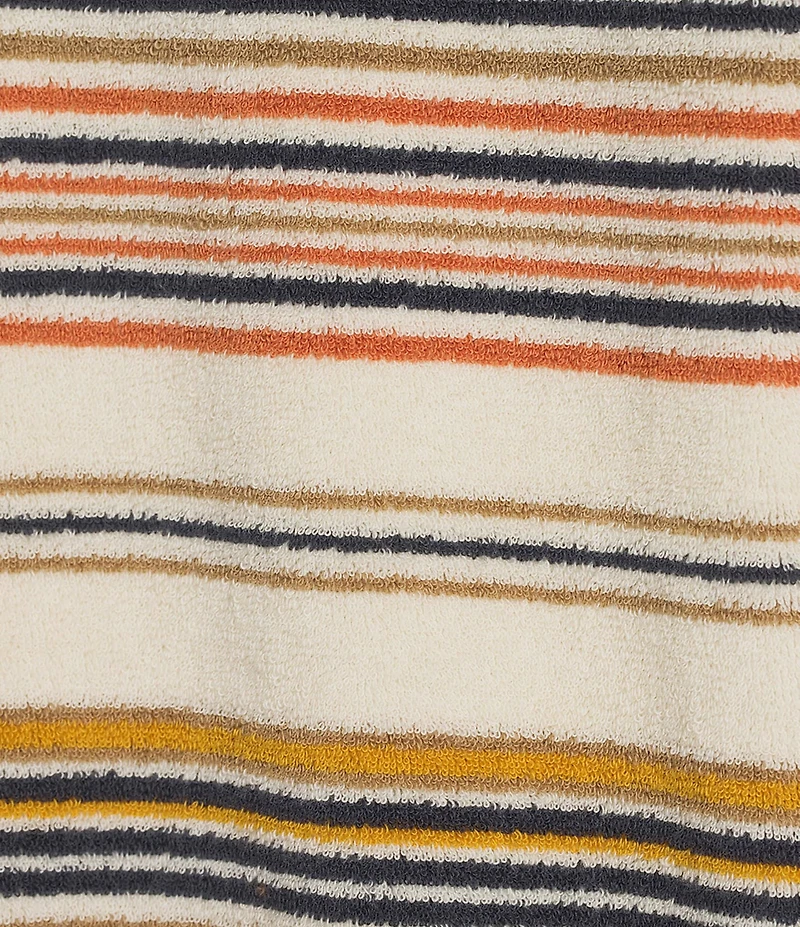 Salty Crew Gone Sailin Striped Long Sleeve Terrycloth Sweatshirt