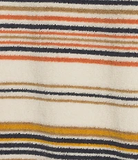 Salty Crew Gone Sailin Striped Long Sleeve Terrycloth Sweatshirt