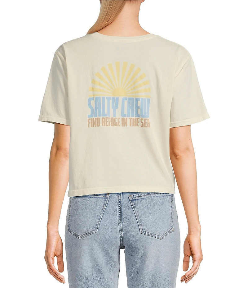 Salty Crew In The Rays Graphic Short Sleeve Cropped T-Shirt