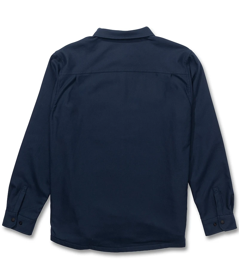 Salty Crew Long Sleeve Fathom Tech Yarn-Dyed Plaid Twill Shacket