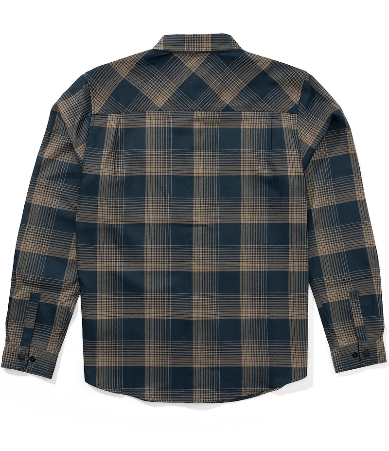 Salty Crew Long Sleeve Fathom Yarn Dyed Plaid Tech Flannel Woven Shirt