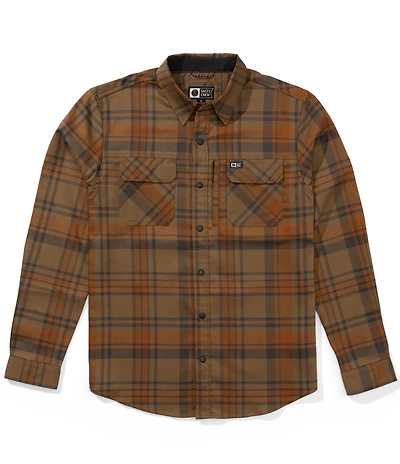 Salty Crew Long Sleeve Fathom Yarn Dyed Plaid Tech Flannel Woven Shirt