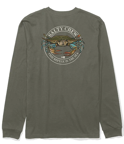 Salty Crew Long Sleeve Jimmy Crab T-Shirt