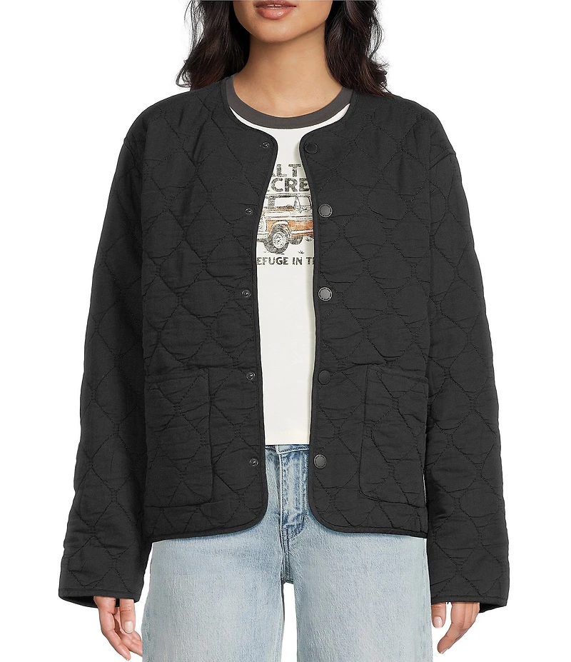 Salty Crew Long Sleeve Vintage Twill Camp Jacket