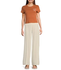 Salty Crew Mainland High Rise Printed Wide Leg Beach Pants