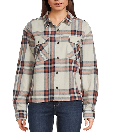 Salty Crew Nomad Long Sleeve Plaid Flannel Oversized Shirt