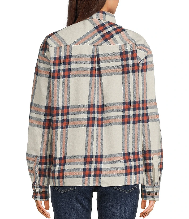Salty Crew Nomad Long Sleeve Plaid Flannel Oversized Shirt