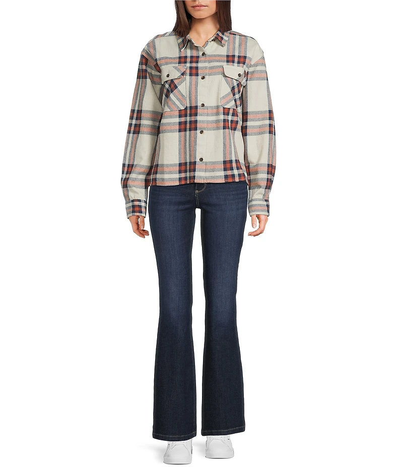 Salty Crew Nomad Long Sleeve Plaid Flannel Oversized Shirt