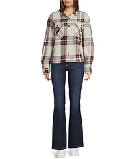 Salty Crew Nomad Long Sleeve Plaid Flannel Oversized Shirt
