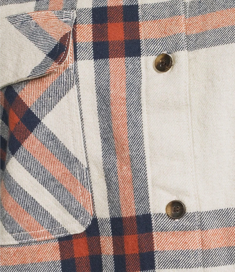 Salty Crew Nomad Long Sleeve Plaid Flannel Oversized Shirt