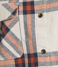 Salty Crew Nomad Long Sleeve Plaid Flannel Oversized Shirt
