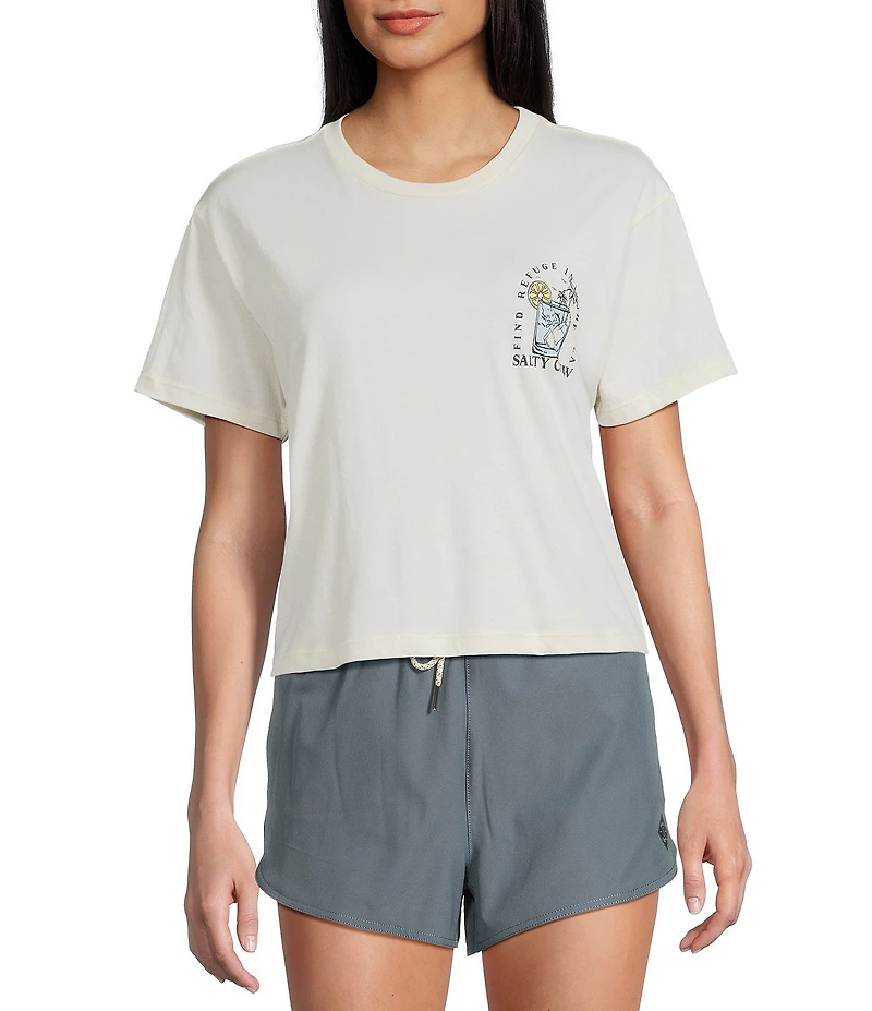 Salty Crew Ocean Spray Short Sleeve Cropped T-Shirt