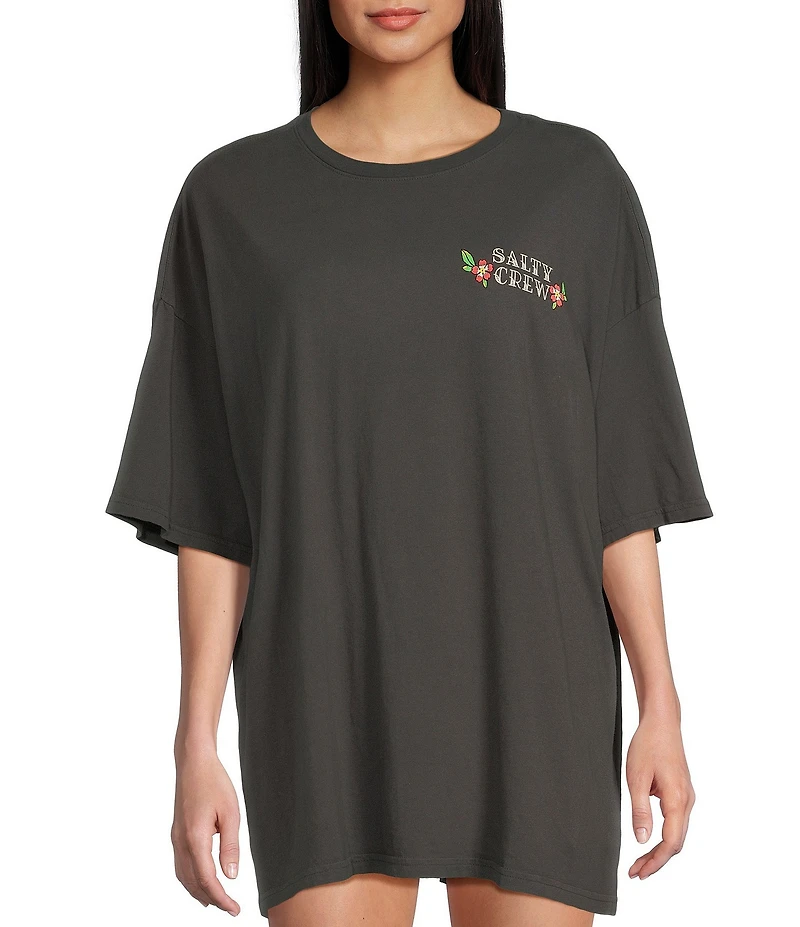 Salty Crew Oversized Hopper Cover Up Short Sleeve Graphic T-Shirt