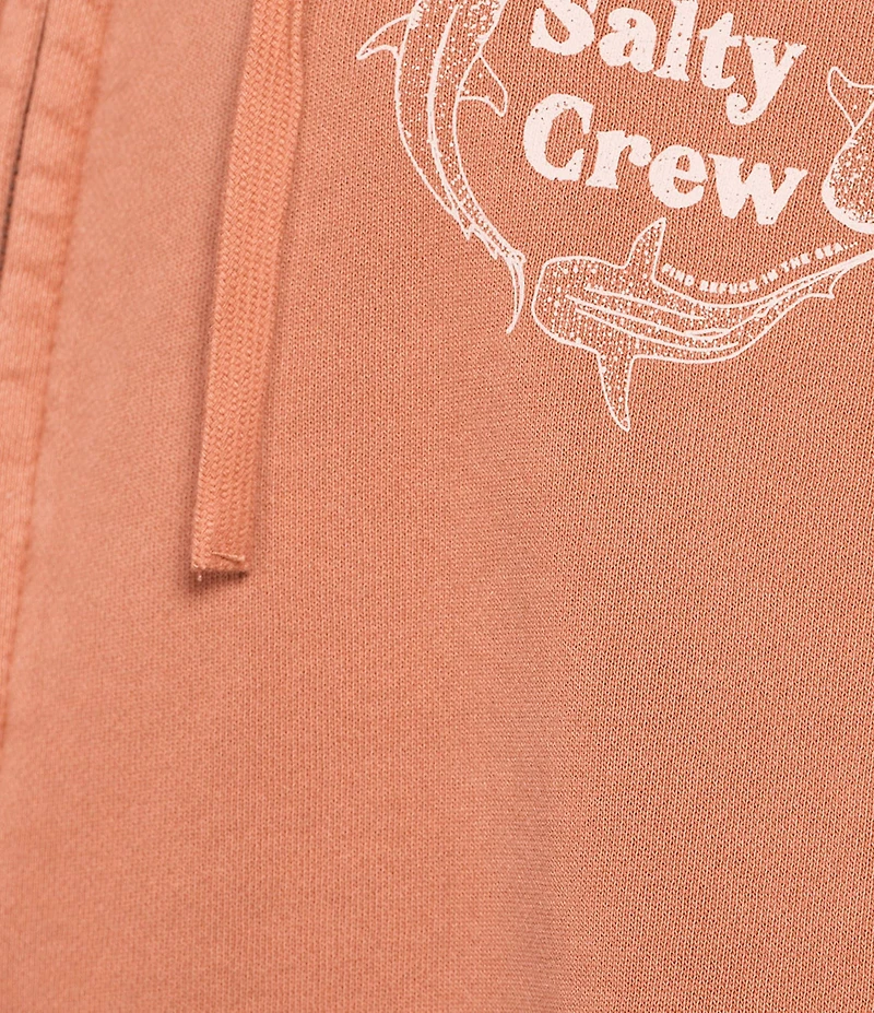 Salty Crew Respect Long Sleeve Oversized Hooded Fleece Zip-Up Sweatshirt