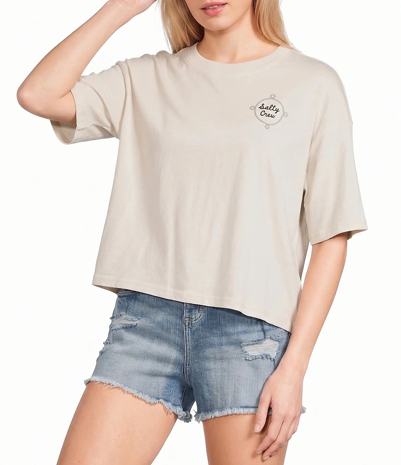 Salty Crew Shellbrate Short Sleeve Boxy Skimmer T-Shirt