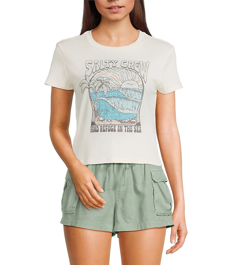 Salty Crew Short Sleeve Fitted Baby Tee