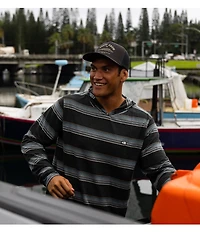 Salty Crew Stacked Up UV Long Sleeve Striped Hoodie